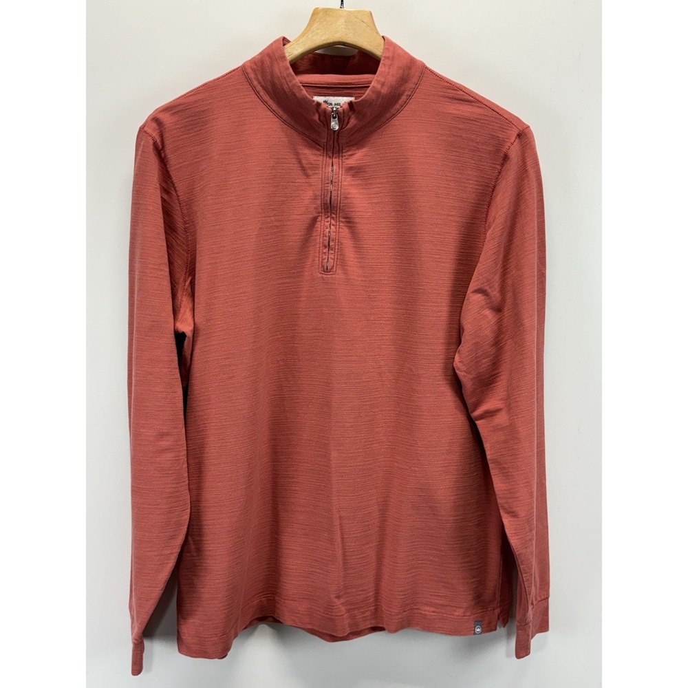 Peter Millar 1/4 Zip Pullover Shirt Men's Large Cotton Blend Golf Slub Knit
